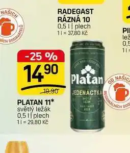 Flop PLATAN 11* světlý ležák 0,51 plech nabídka