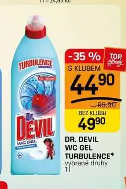 Flop DR. DEVIL WC GEL TURBULENCE* vybrané druhy nabídka