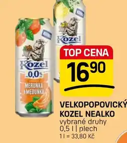 Flop Velkopopovický kozel nealko nabídka