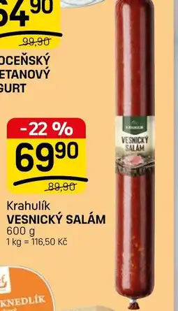 Flop Krahulík Vesnický salám nabídka