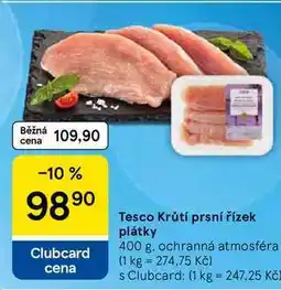 Tesco Tesco Krůtí prsní řízek plátky nabídka