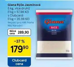 Tesco Giana Rýže Jasmínová, 5 kg, více druhů nabídka