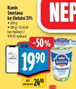 Albert KUNÍN SMETANA KE ŠLEHÁNÍ 31 % nabídka