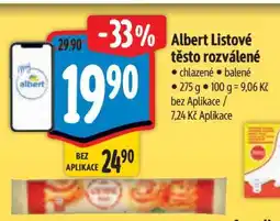 Albert Albert Listové těsto rozválené nabídka