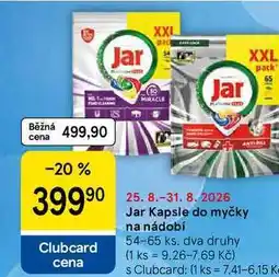 Tesco Jar Kapsle do myčky na nádobí, 54-65 ks nabídka