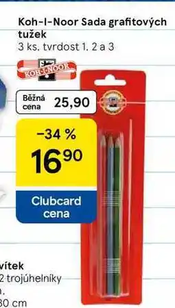 Tesco Koh-I-Noor Sada grafitových tužek, 3 ks, tvrdost 1, 2 a 3 nabídka
