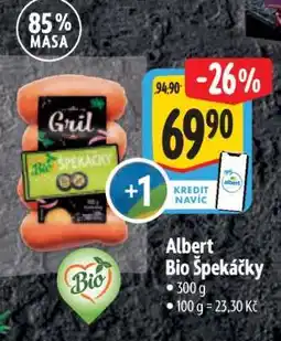 Albert Albert Bio Špekáčky nabídka