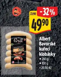 Albert Albert Bavorské kuřecí klobásky nabídka