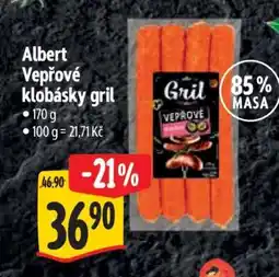 Albert Albert Vepřové klobásky gril nabídka