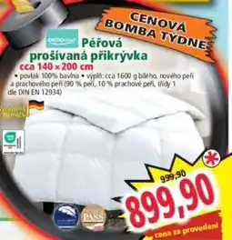 Norma Orthoville Péřová prošívána přikrývka nabídka