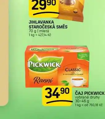 Flop ČAJ PICKWICK vybrané druhy nabídka