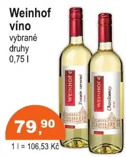 COOP DISKONT Weinhof vino vybrané druhy nabídka