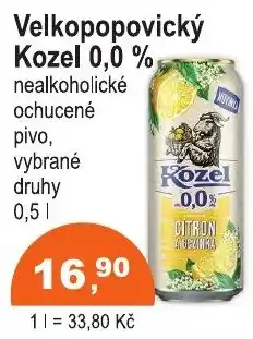 COOP DISKONT Kozel 0,0 % citron nabídka
