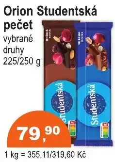 COOP DISKONT Orion Studentská pečet nabídka