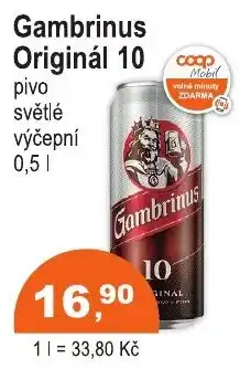 COOP DISKONT Gambrinus Originál 10 nabídka