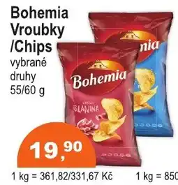 COOP DISKONT Bohemia vroubky / chips nabídka