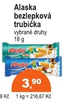COOP DISKONT Alaska bezlepková trubička nabídka