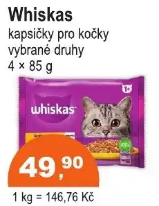 COOP DISKONT Whiskas kapsičky pro kočky vybrané druhy nabídka