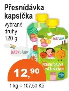 COOP DISKONT Babyland přesnídávka kapsička nabídka