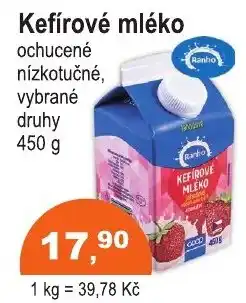 COOP DISKONT Baník kefírové mléko ochucené nízkotučné vybrané druhy nabídka