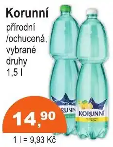 COOP DISKONT Korunní přírodní /ochucená, vybrané druhy nabídka