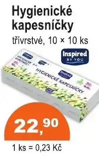 COOP DISKONT Inspired hygienické kapesníčky nabídka