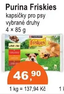 COOP DISKONT Purina Friskies kapsičky pro psy vybrané druhy nabídka