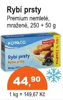 COOP DISKONT Nowaco rybí prsty nabídka