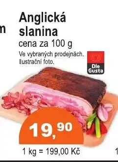COOP DISKONT Die Gusta anglická slanina nabídka