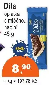 COOP DISKONT Dita oplatka s mléčnou náplní nabídka