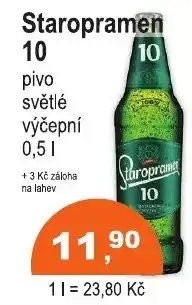 COOP DISKONT Staropramen pivo světlé výčepní nabídka
