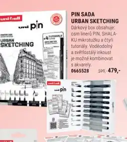 Knižní klub uni pin sada urban sketching nabídka