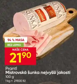 Hruška Prantl Mistrovská šunka nejvyšší jakosti nabídka