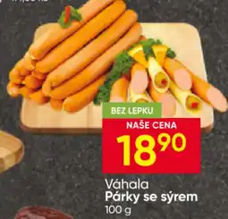 Hruška Váhala Párky se sýrem nabídka