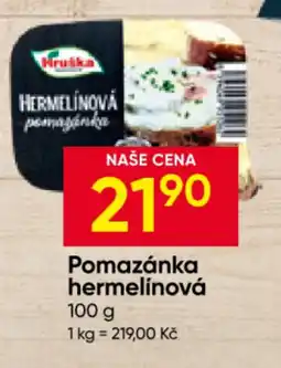Hruška Hruska pomazánka hermelínová nabídka