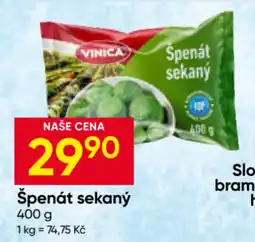 Hruška Vinica špenát sekaný nabídka