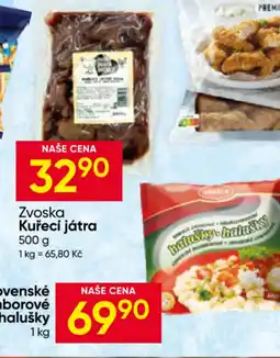 Hruška Zvoska Kuřecí játra nabídka
