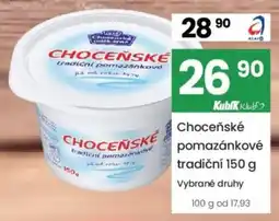 Kubík potraviny Chocenške pomazankove tradiční nabídka