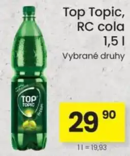 Kubík potraviny Top Topic, RC cola nabídka