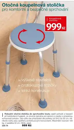 Decodoma Otočná koupelnová stolicka nabídka
