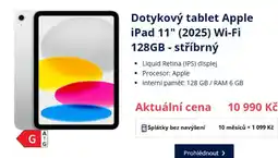 Datart Apple iPad 11" (2025) Wi-Fi 128GB - stříbrný nabídka