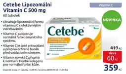 Benu Cetebe Lipozomální Vitamin C 500 mg nabídka