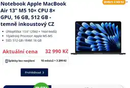 Datart Apple MacBook Air 13" M5 10× CPU 8× GPU nabídka