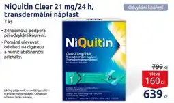 Benu NiQuitin Clear 21 mg/24 h transdermální náplast nabídka