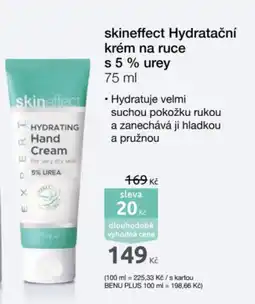 Benu Skineffect hydratační krém na ruce s 5 % urey nabídka