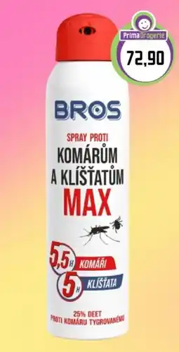 Prima Drogerie Bros spray proti komárům a klíšťatům max nabídka