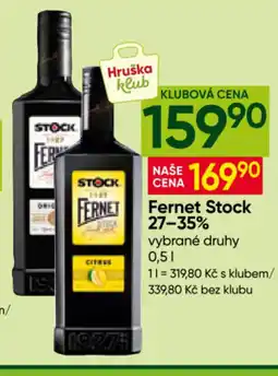 Hruška Fernet Stock nabídka