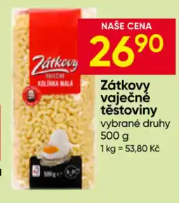 Hruška Zátkovy vaječné těstoviny nabídka