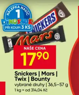 Hruška Snickers | Mars | Twix | Bounty nabídka