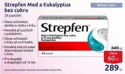 Benu Strepfen Med a Eukalyptus bez cukru nabídka